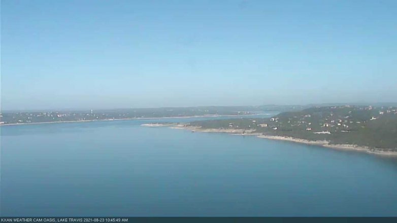 Lake Travis webcam, August 23, 2021 10:45 AM CT