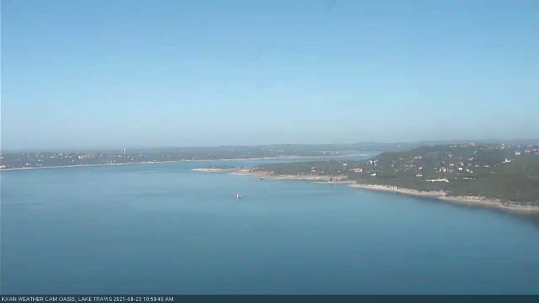 Lake Travis webcam, August 23, 2021 11:00 AM CT