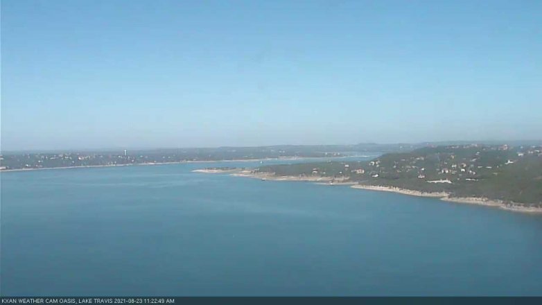 Lake Travis webcam, August 23, 2021 11:25 AM CT