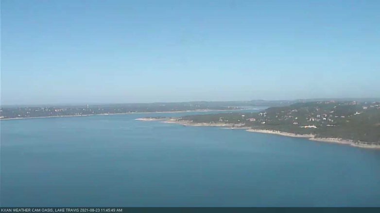 Lake Travis webcam, August 23, 2021 11:45 AM CT