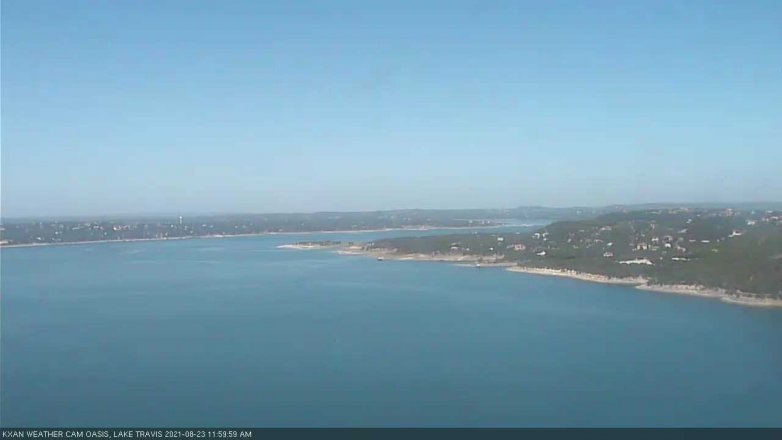 Lake Travis webcam, August 23, 2021 12:00 PM CT