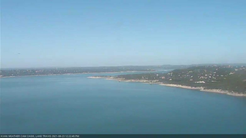Lake Travis webcam, August 23, 2021 12:25 PM CT