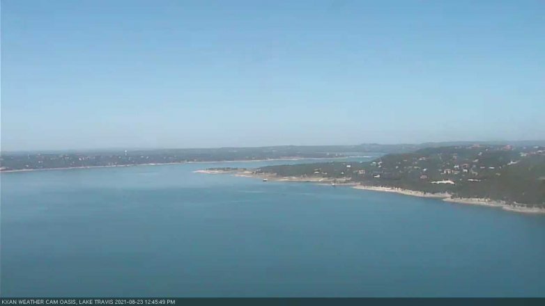 Lake Travis webcam, August 23, 2021 12:45 PM CT