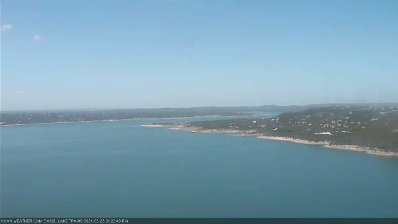 Lake Travis webcam, August 23, 2021 1:25 PM CT