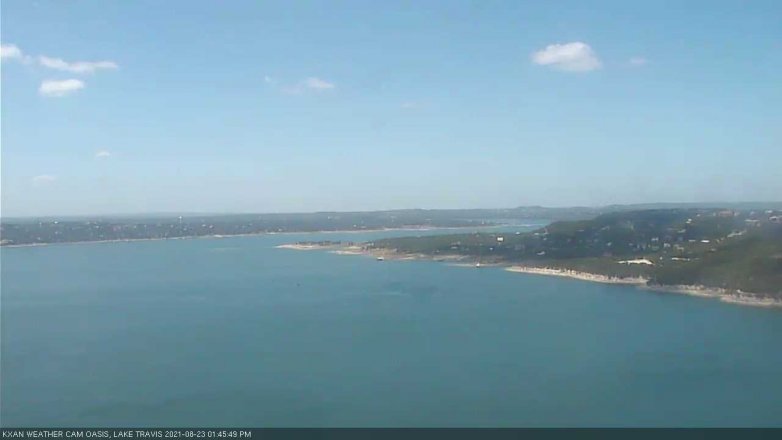 Lake Travis webcam, August 23, 2021 1:45 PM CT