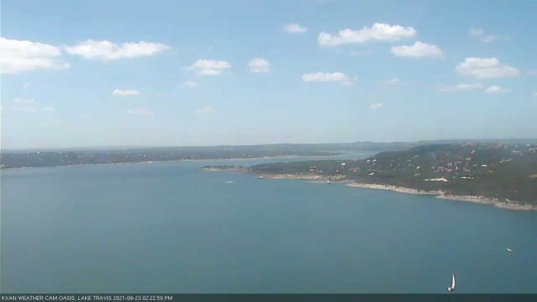 Lake Travis webcam, August 23, 2021 2:25 PM CT