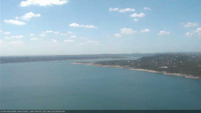 Lake Travis webcam, August 23, 2021 3:00 PM CT