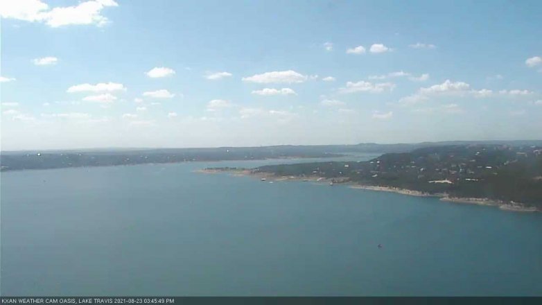 Lake Travis webcam, August 23, 2021 3:45 PM CT