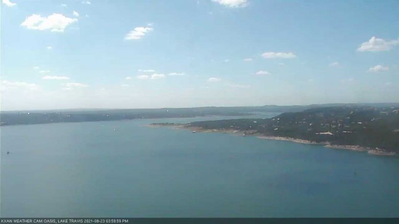 Lake Travis webcam, August 23, 2021 4:00 PM CT