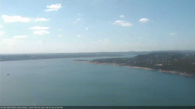 Lake Travis webcam, August 23, 2021 4:25 PM CT