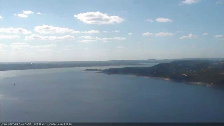 Lake Travis webcam, August 23, 2021 4:45 PM CT