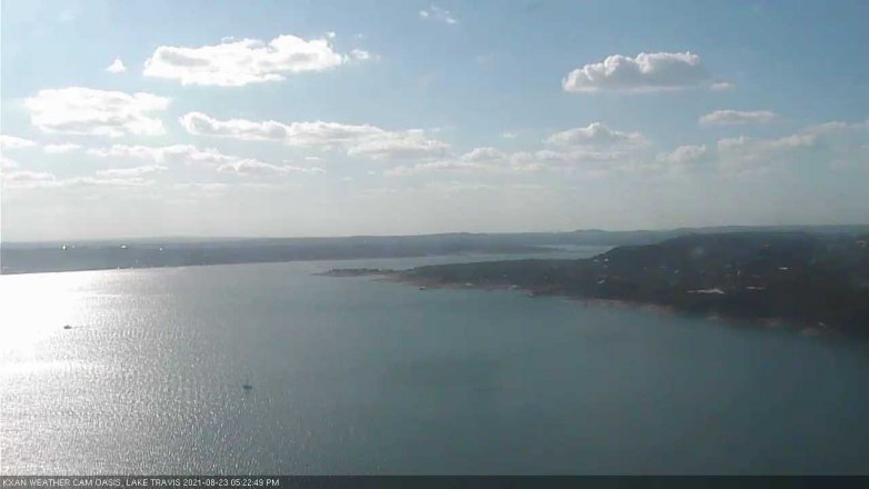 Lake Travis webcam, August 23, 2021 5:25 PM CT