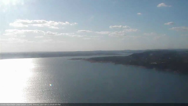 Lake Travis webcam, August 23, 2021 5:45 PM CT