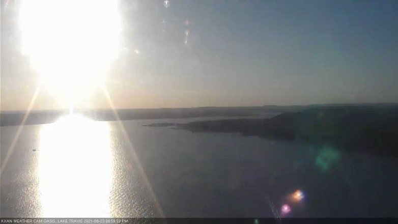 Lake Travis webcam, August 23, 2021 7:00 PM CT