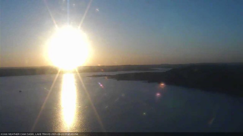 Lake Travis webcam, August 23, 2021 7:45 PM CT