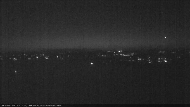 Lake Travis webcam, August 23, 2021 9:00 PM CT