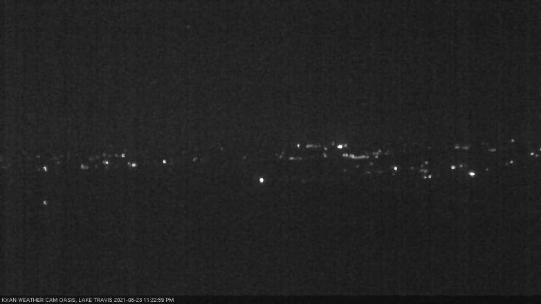 Lake Travis webcam, August 23, 2021 11:25 PM CT