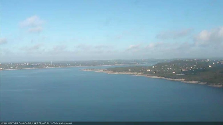 Lake Travis webcam, August 24, 2021 9:00 AM CT