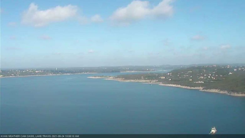 Lake Travis webcam, August 24, 2021 10:00 AM CT