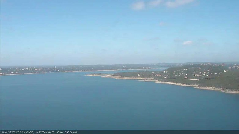 Lake Travis webcam, August 24, 2021 10:45 AM CT