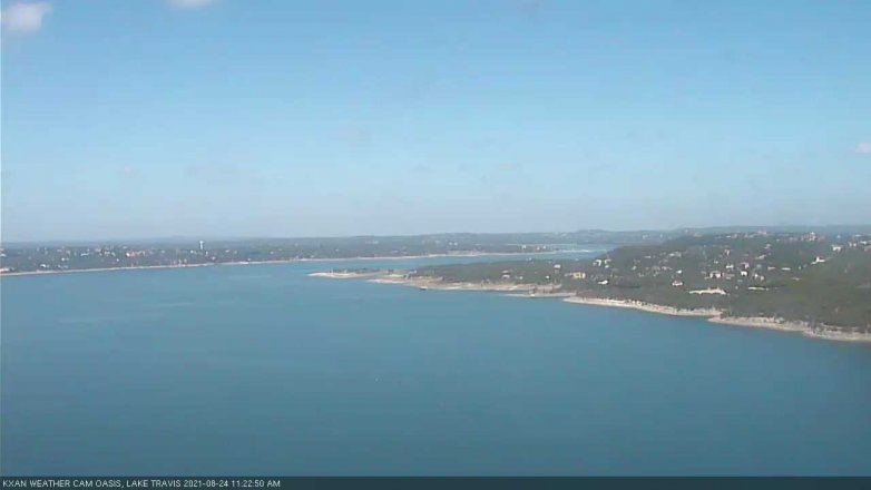 Lake Travis webcam, August 24, 2021 11:25 AM CT