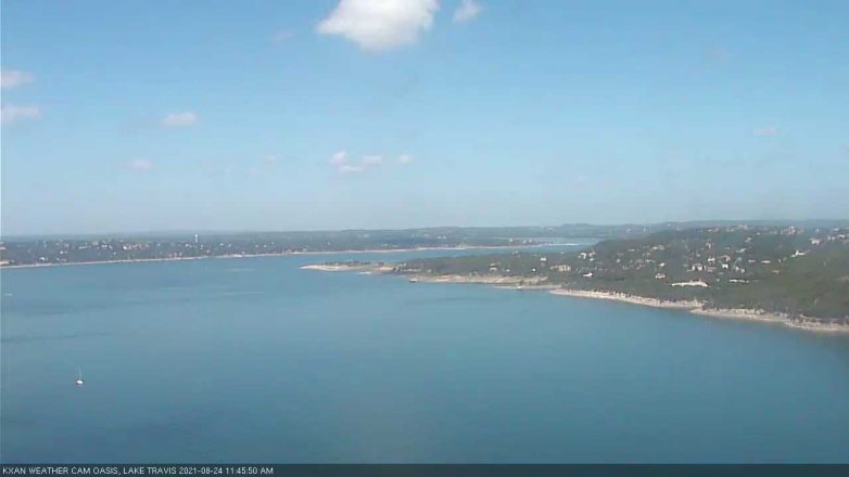 Lake Travis webcam, August 24, 2021 11:45 AM CT