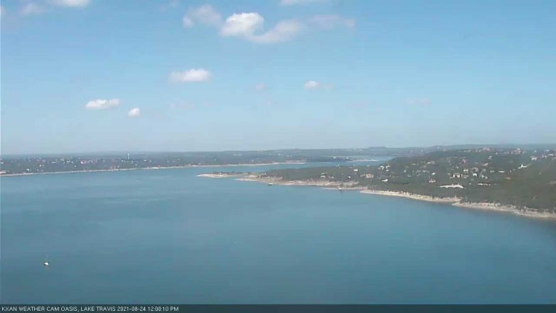 Lake Travis webcam, August 24, 2021 12:00 PM CT