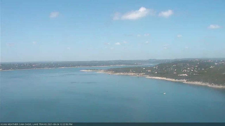 Lake Travis webcam, August 24, 2021 12:25 PM CT