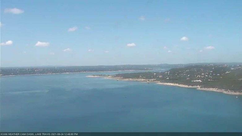 Lake Travis webcam, August 24, 2021 12:45 PM CT