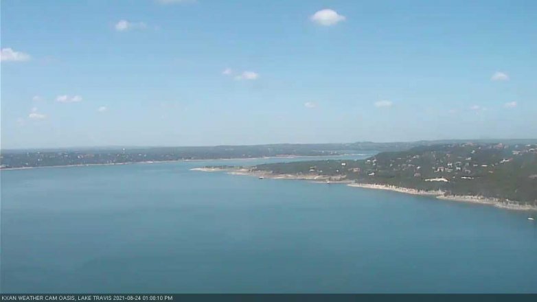 Lake Travis webcam, August 24, 2021 1:00 PM CT