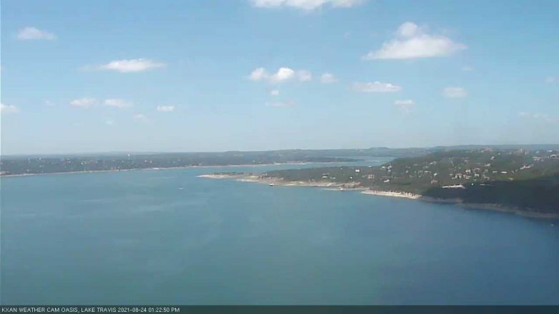 Lake Travis webcam, August 24, 2021 1:25 PM CT