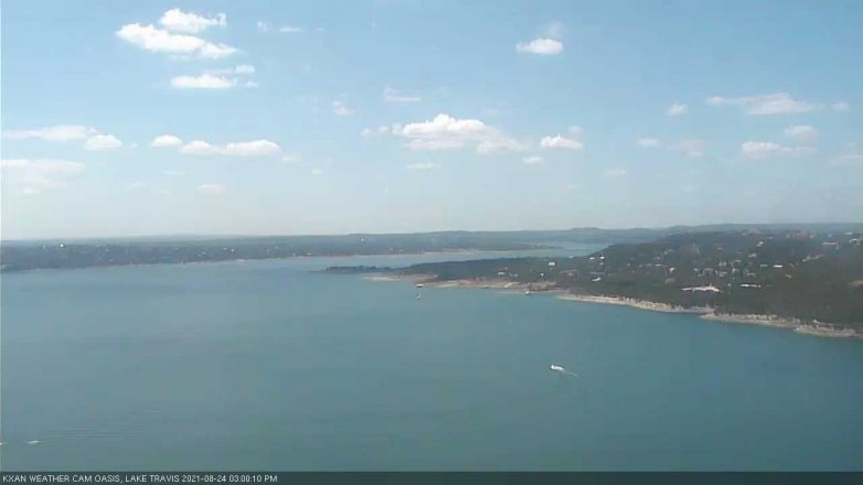 Lake Travis webcam, August 24, 2021 3:00 PM CT