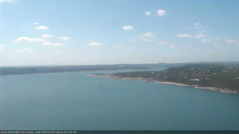Lake Travis webcam, August 24, 2021 3:25 PM CT