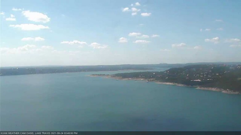 Lake Travis webcam, August 24, 2021 3:45 PM CT