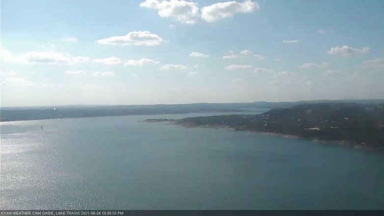 Lake Travis webcam, August 24, 2021 5:00 PM CT