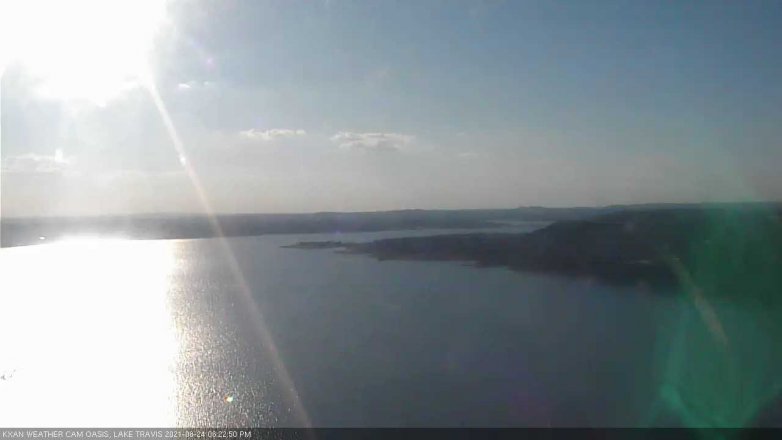 Lake Travis webcam, August 24, 2021 6:25 PM CT