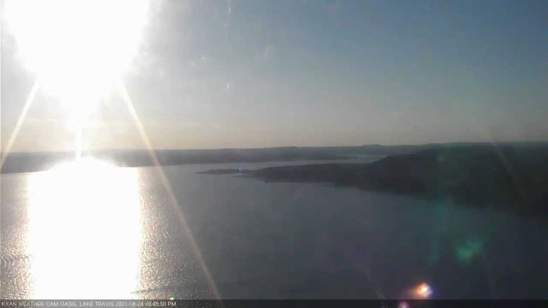 Lake Travis webcam, August 24, 2021 6:45 PM CT
