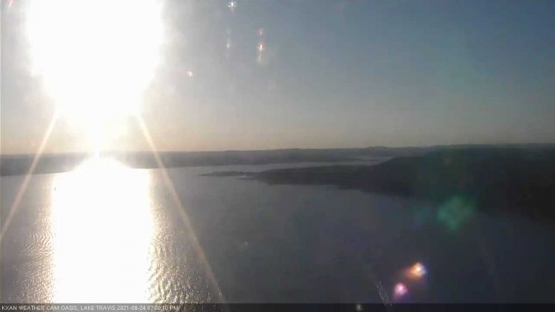 Lake Travis webcam, August 24, 2021 7:00 PM CT