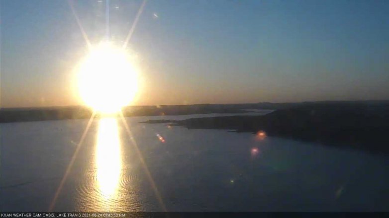 Lake Travis webcam, August 24, 2021 7:45 PM CT