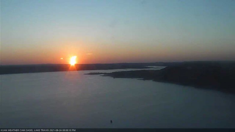 Lake Travis webcam, August 24, 2021 8:00 PM CT