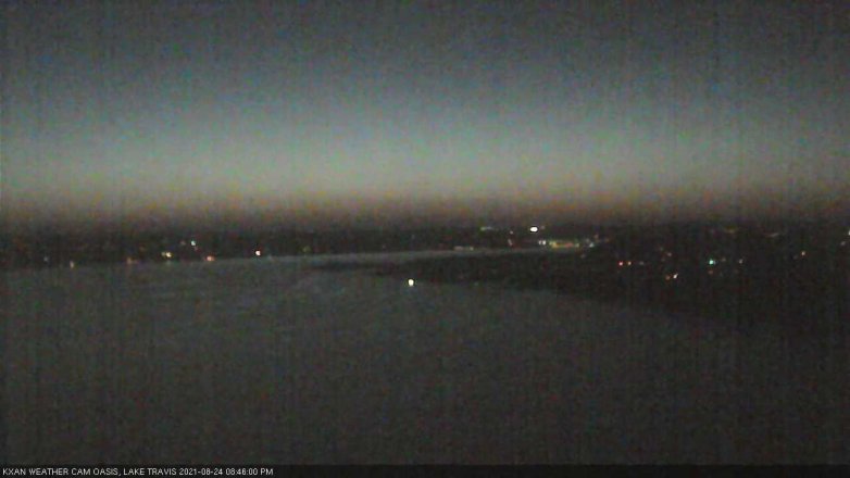 Lake Travis webcam, August 24, 2021 8:45 PM CT