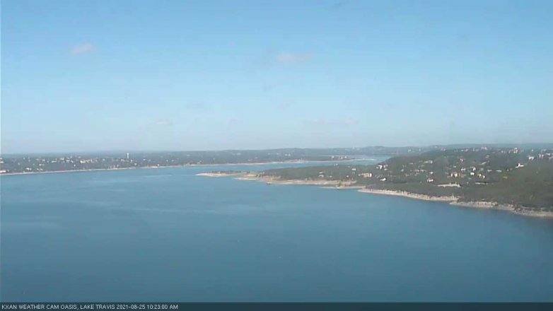 Lake Travis webcam, August 25, 2021 10:25 AM CT