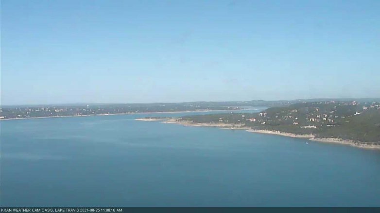 Lake Travis webcam, August 25, 2021 11:00 AM CT