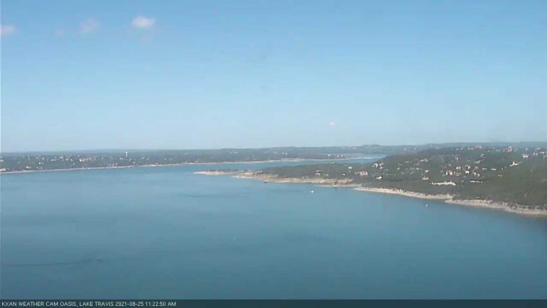 Lake Travis webcam, August 25, 2021 11:25 AM CT