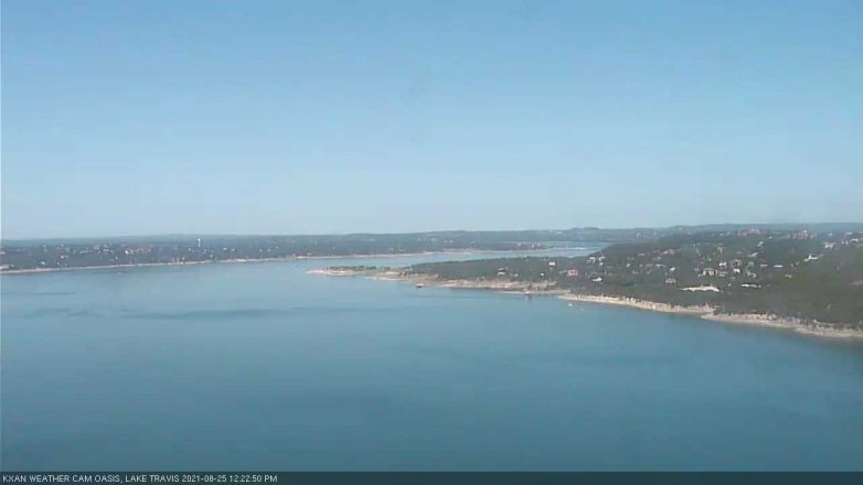 Lake Travis webcam, August 25, 2021 12:25 PM CT