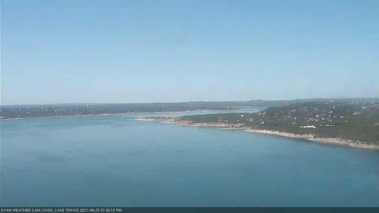 Lake Travis webcam, August 25, 2021 1:00 PM CT