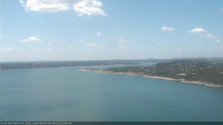 Lake Travis webcam, August 25, 2021 2:25 PM CT