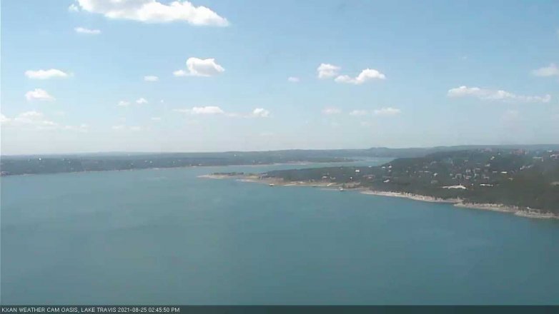 Lake Travis webcam, August 25, 2021 2:45 PM CT