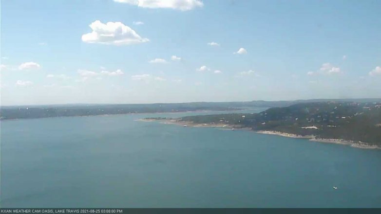 Lake Travis webcam, August 25, 2021 3:00 PM CT