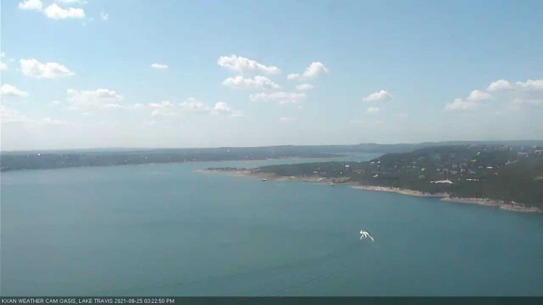 Lake Travis webcam, August 25, 2021 3:25 PM CT